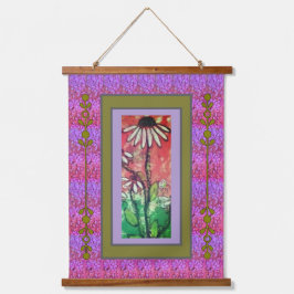 Tapestry - Simple Coneflower  Wandteppich Mit Holzrahmen