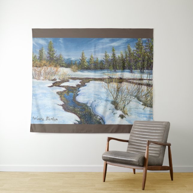 Tapestry "Snow Melt" Wandteppich (Beispiel (Horizontal))
