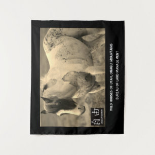 Tapestry WILD PFERDE VON UTAH, ONAQUI BERGE BLM Wandteppich