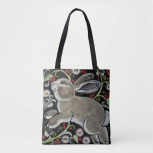 Tapestyle Gray Rabbit Niedlich Tote Bag Weihnachte