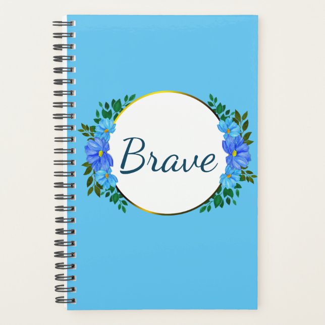 "Tapet", das kannst du machen! Blue Zinnia Floral Planer (Vorderseite)