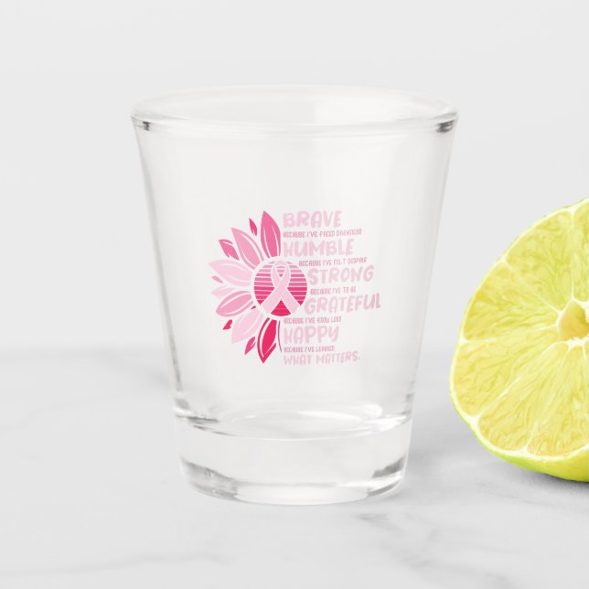 Tapet, weil ich vor Dunkelheit gestanden habe Schnapsglas (Vorderseite)