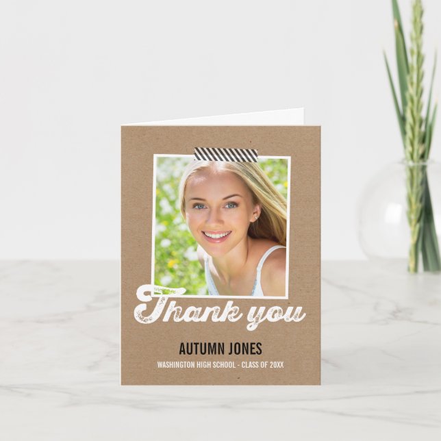 Tapete Abschluss Dankeschön Karte (Vorderseite)