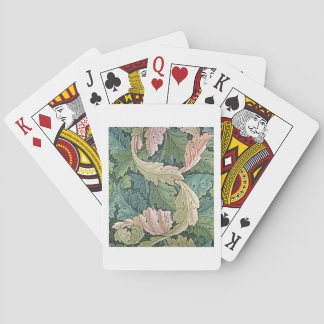 Tapete "Acanthus", 1875 Spielkarten (Rückseite)