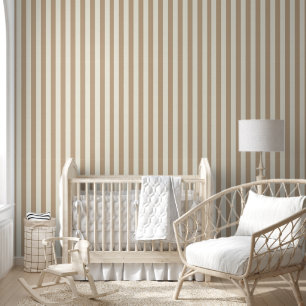Tapete Beige & White Streifen