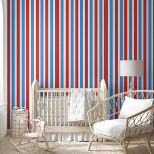Tapete Blue Red & White Strip