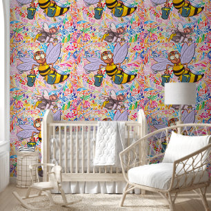 Tapete Bumblebee Painter farbenfroh