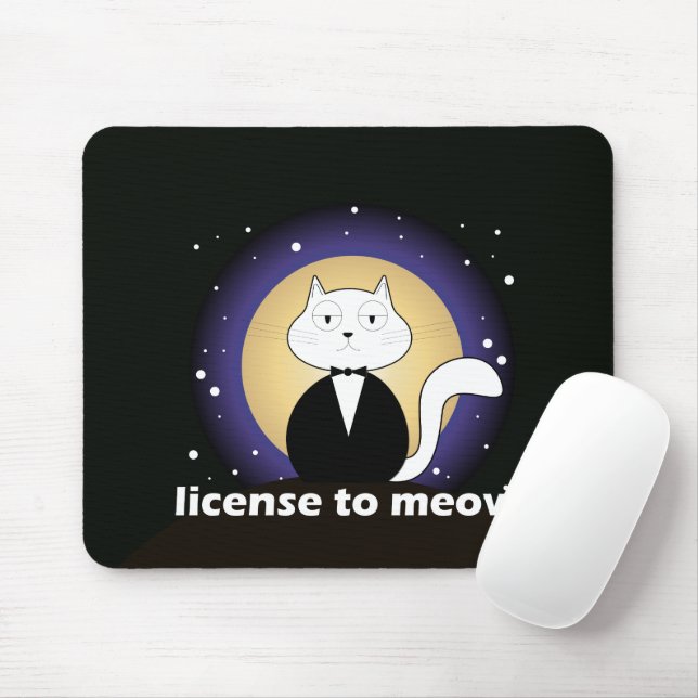 Tapete de Rato/Mousepad of Cat - License to Meow Mousepad (Mit Mouse)