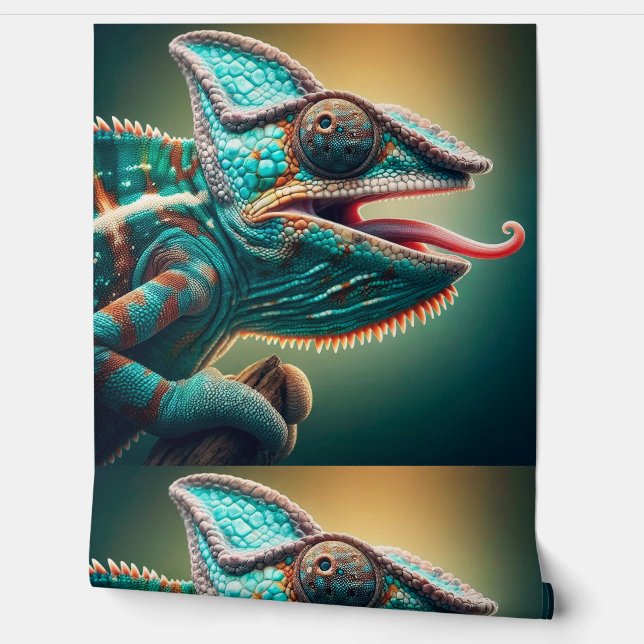 Tapete farbenfrohe Chameleon Master of Camouflage (Abrollen)