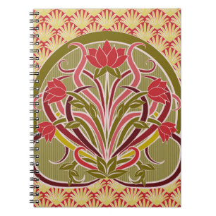 Tapete im Jugendstil. Notizblock