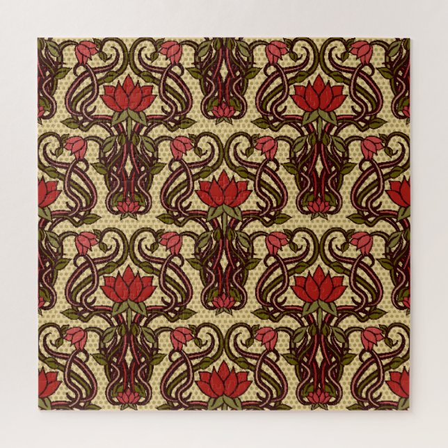 Tapete im Jugendstil. Puzzle (Vertikal)