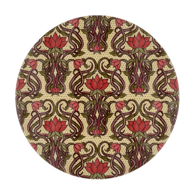 Tapete im Jugendstil. Schneidebrett (Vorderseite)
