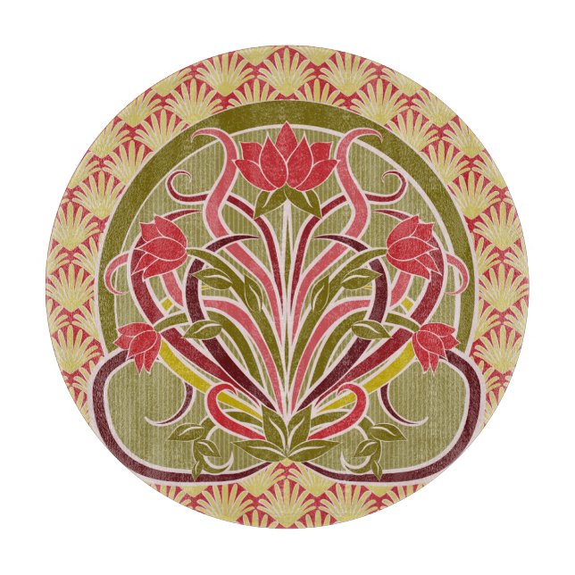 Tapete im Jugendstil. Schneidebrett (Vorderseite)