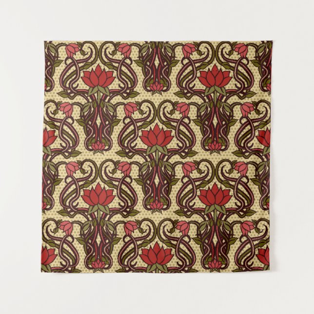 Tapete im Jugendstil. Wandteppich (Vorderseite)