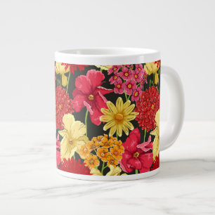 Tapete mit Blumenmuster im Aquarell-Stil Jumbo-Tasse