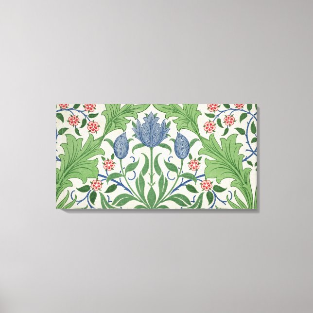 Tapete mit Blumenmuster Leinwanddruck (Vorderseite)
