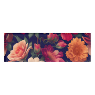 Tapete mit Blumenmuster Namenschild