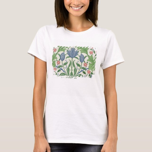 Tapete mit Blumenmuster T-Shirt (Vorderseite)