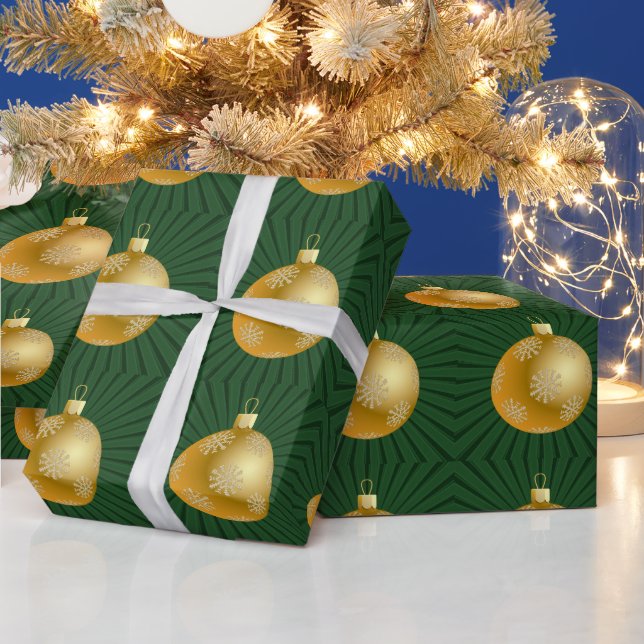 Tapete mit grüner Sternexplosion Geschenkpapier (Feiertage)