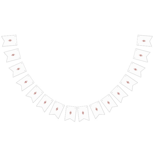 Tapete mit Innendekoration, rote Blume, weißer Hin Wimpelkette (Alle)