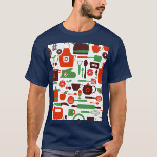 Tapete mit Küchenutensilien Graphic T-Shirt