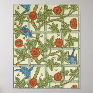 Tapete von William Morris Blatt aus einem Set von Poster