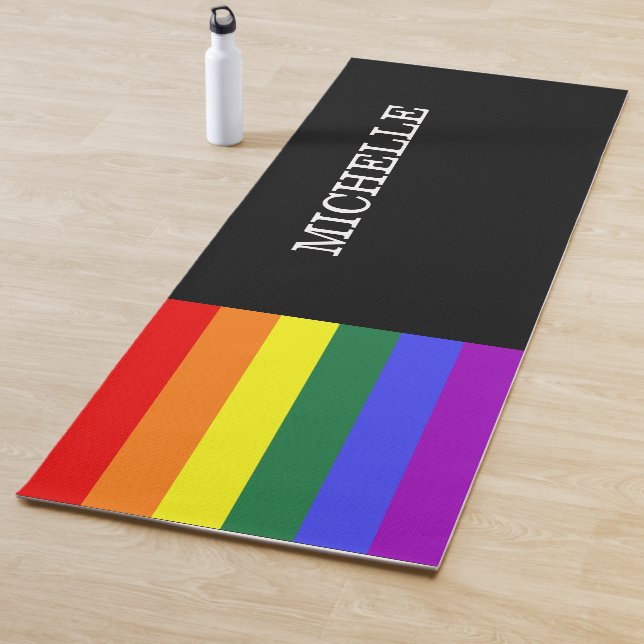 Tapete Yoga Orgulho Gay Rainbow Personalizado Yogamatte (Beispiel)
