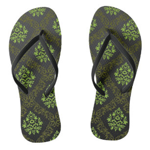 Tapeten-Blumengrün Flip Flops