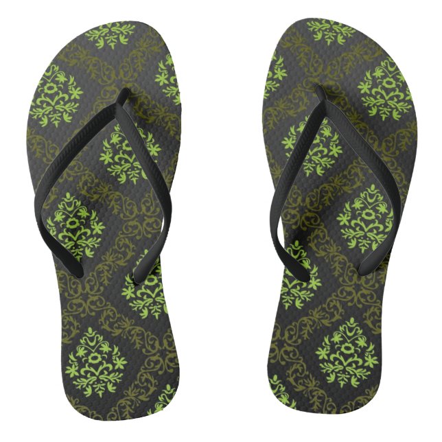 Tapeten-Blumengrün Flip Flops (Fußbett)