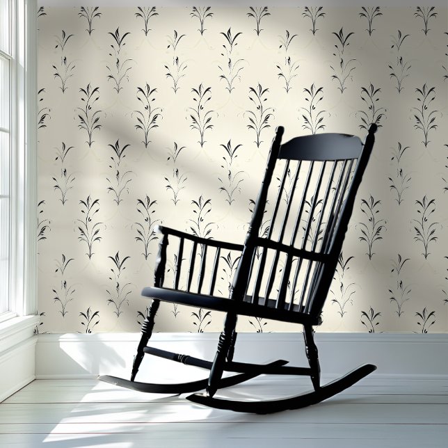 Tapeten im grauen und beigen Blumenmuster (Von Creator hochgeladen)