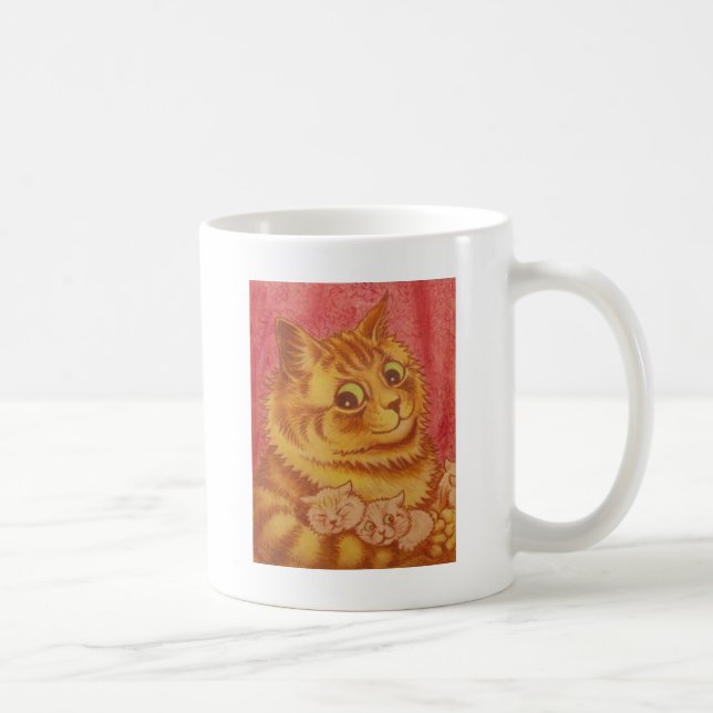 Tapeten-Katze und Kätzchen-Grafik durch Louis Wain Tasse (Rechts)