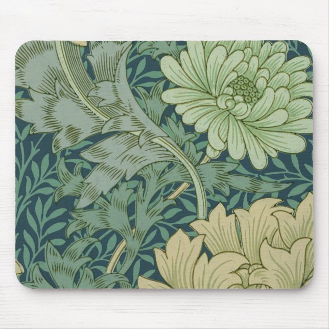 Tapetenmusterprobe mit Chrysantheme Mousepad (Vorne)