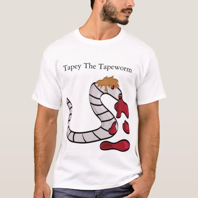 Tapey der Bandwurm T-Shirt (Vorderseite)