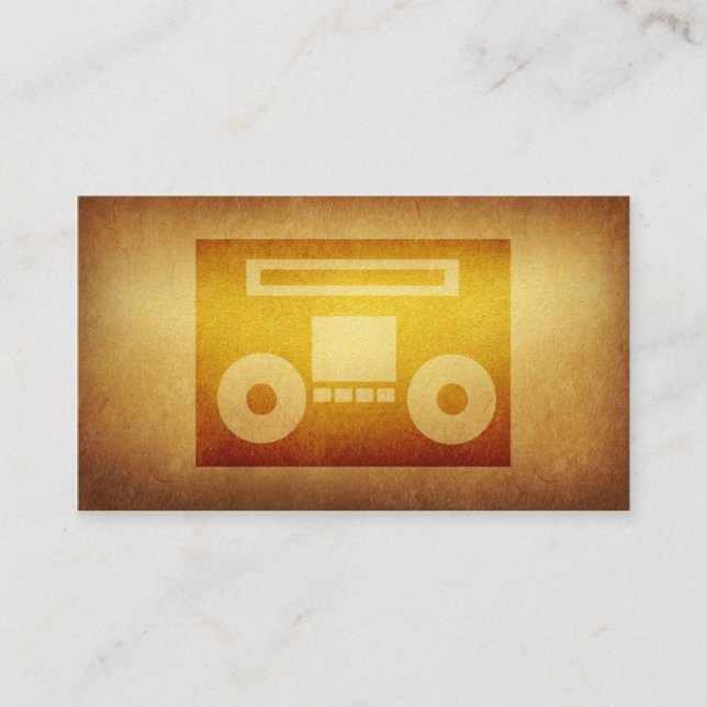 Tapezierte Archiv-Diskjockey-Band-Visitenkarte Visitenkarte (Vorderseite)