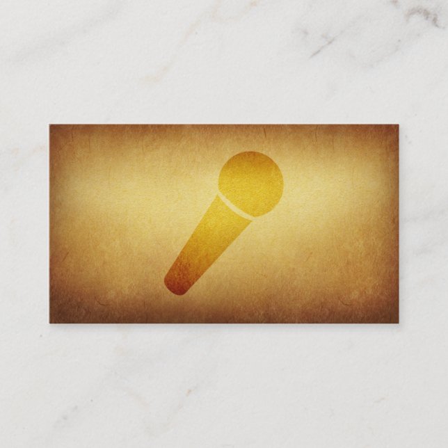 Tapezierte Archiv-Diskjockey-Sänger-Visitenkarte Visitenkarte (Vorderseite)