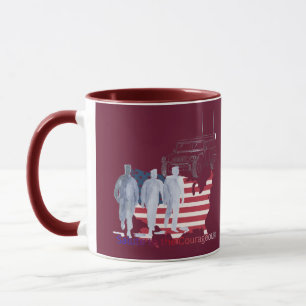 Tapfere Herzen in Maron Tasse