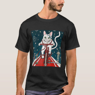 Tapfere Katze fährt Fahrrad in Japan T-Shirt
