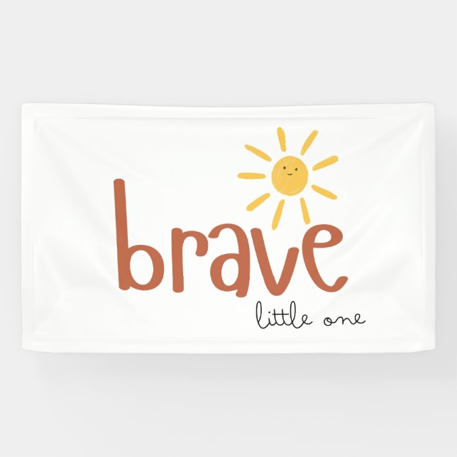 tapfere kleine Banner Große Indoor Zeichen niedlic (Horizontal)