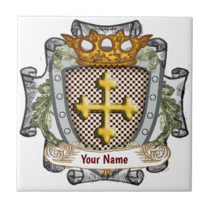 Tapferer Familienwappen Nachname Fliese
