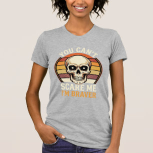 Tapferer Halloween-Totenkopf Retro-Horror-Design_1 T-Shirt