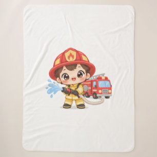 Tapferer kleiner Feuerwehrmann Sherpadecke