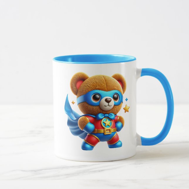 Tapferer kleiner Superheld-Bär. Tasse (Rechts)