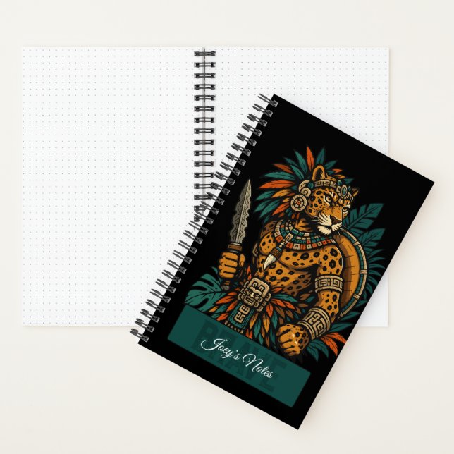 Tapferer Krieger vom Jaguar-Stamm Notizbuch (Innen)