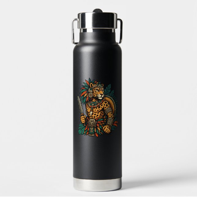 Tapferer Krieger vom Jaguar-Stamm Trinkflasche (Vorderseite)