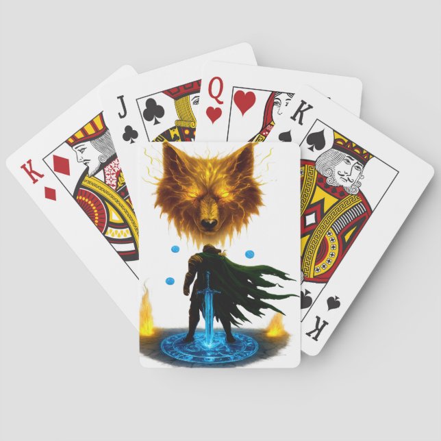 Tapferer Ritter Kampfbereit Spielkarten (Rückseite)