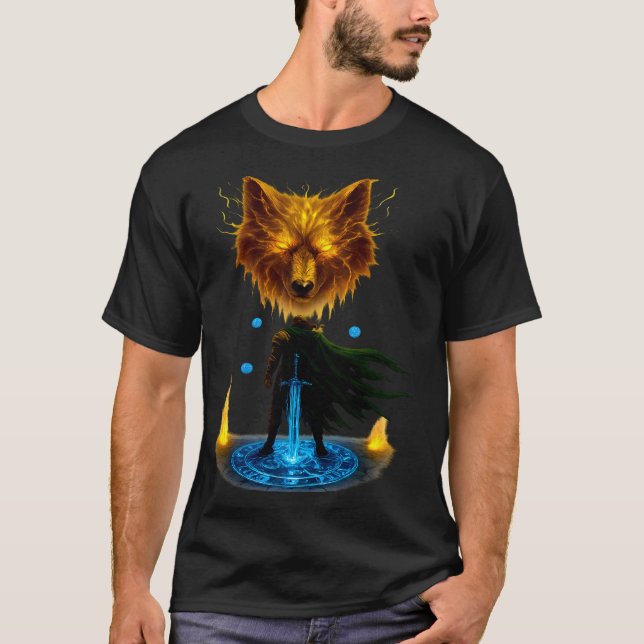 Tapferer Ritter Kampfbereit T-Shirt (Vorderseite)