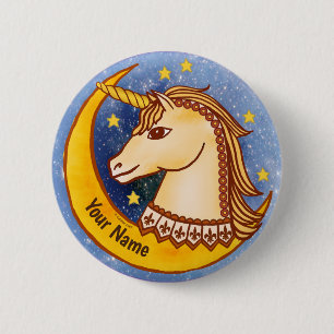 Tapferes Einhorn Pin Button