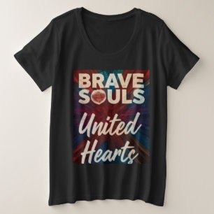 tapferes Soul verbindet Herzen Große Größe T-Shirt