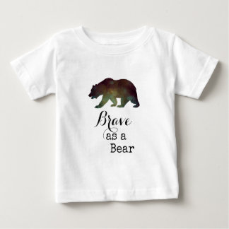 Tapferkeit als Bärenfarben-Typografie Baby T-shirt