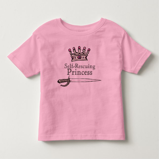 Tapferkeit, Schwert, Selbsthilfe, Prinzessin, Femi Kleinkind T-shirt (Vorderseite)